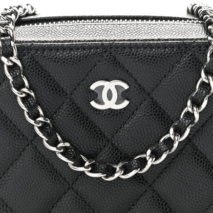 Chanel Caviar Quilted CC Vanity Case With Chain Black 8 of 11