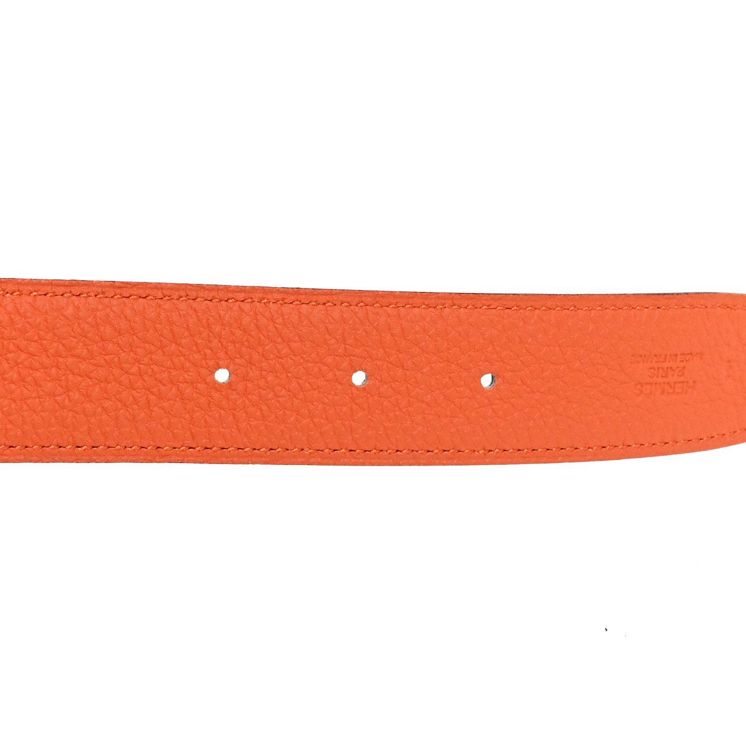 Hermes Box Togo 32mm Belt Strap 95  Ebene Orange 4 of 6