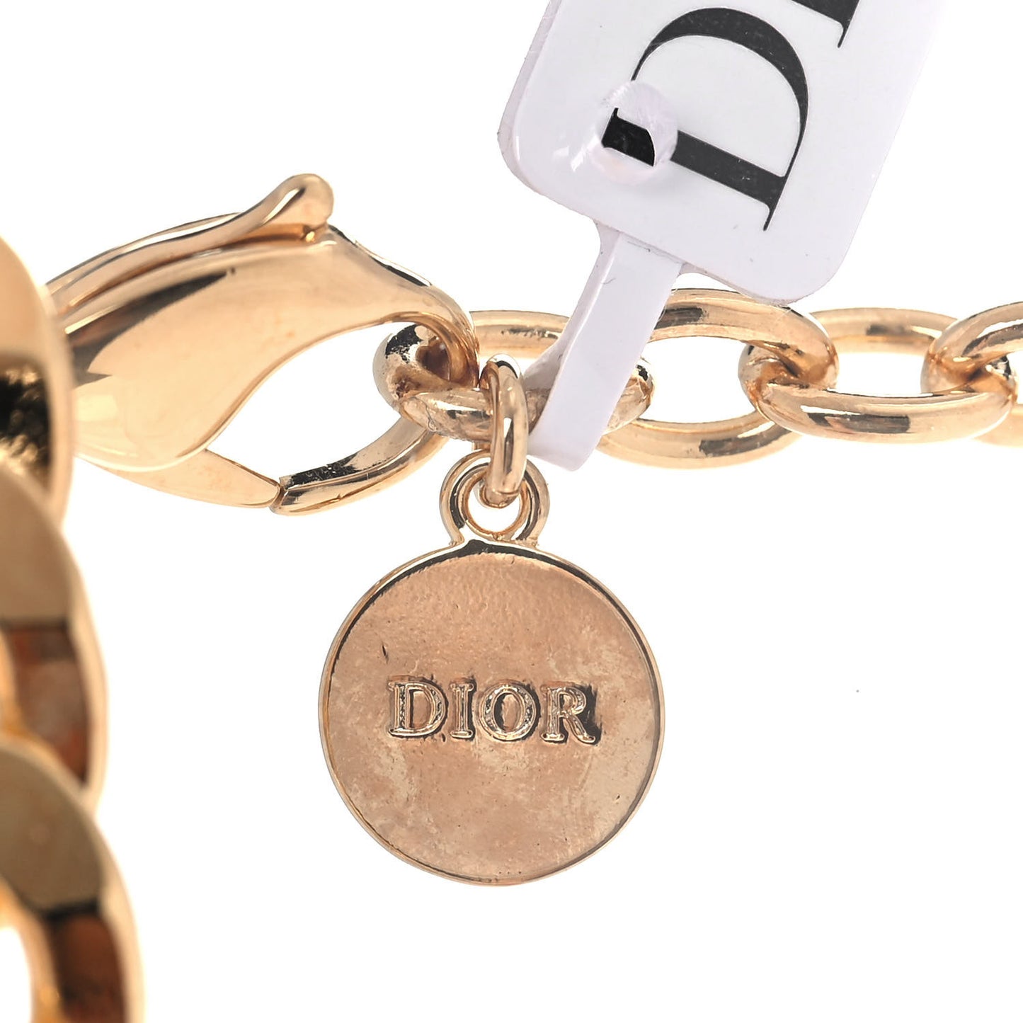 Metal CD Choker Necklace Gold