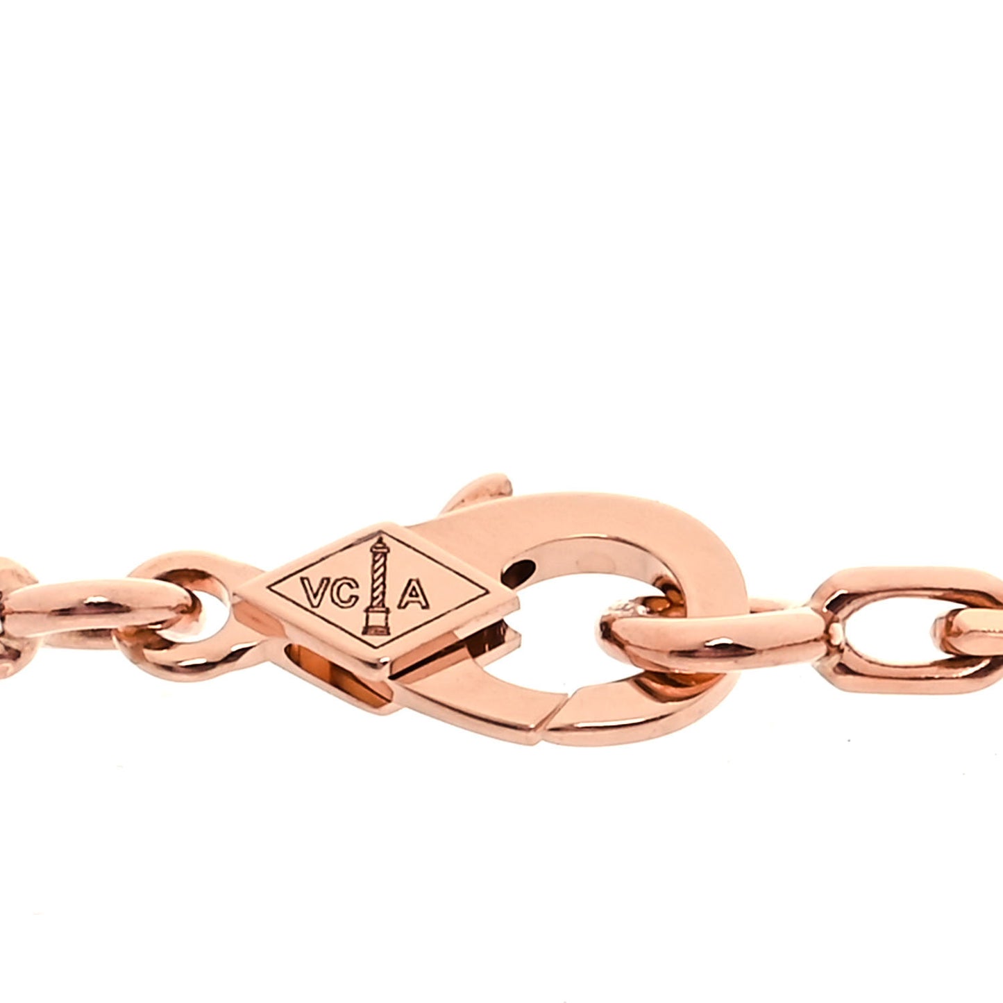 18K Rose Gold Carnelian Mother of Pearl Onyx 5 Motifs Lucky Spring Bracelet