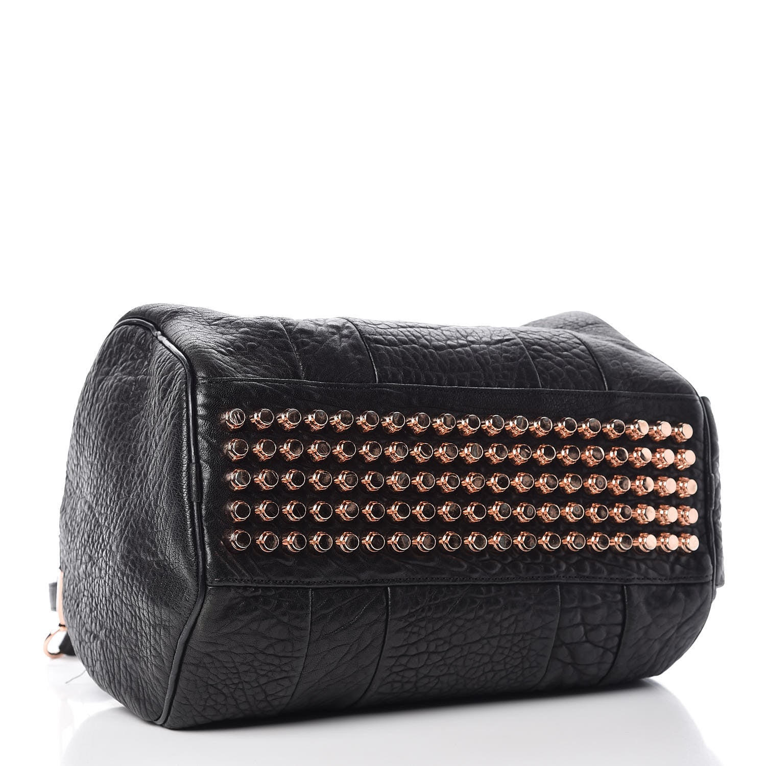 Alexander Wang Pebbled Lambskin Rocco Black Rose Gold Hardware 4 of 10