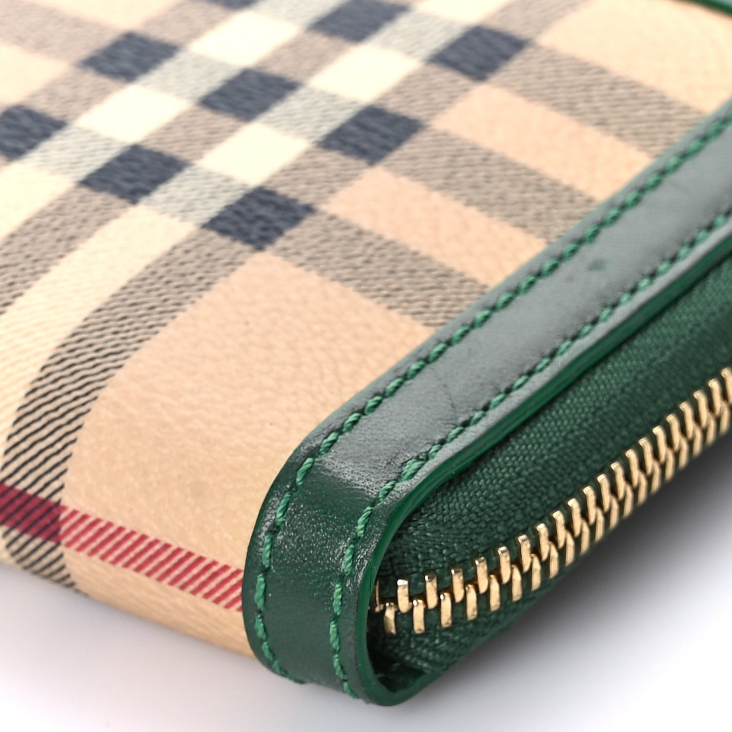 Haymarket Check Large Ziggy Zip Around Wallet Green
