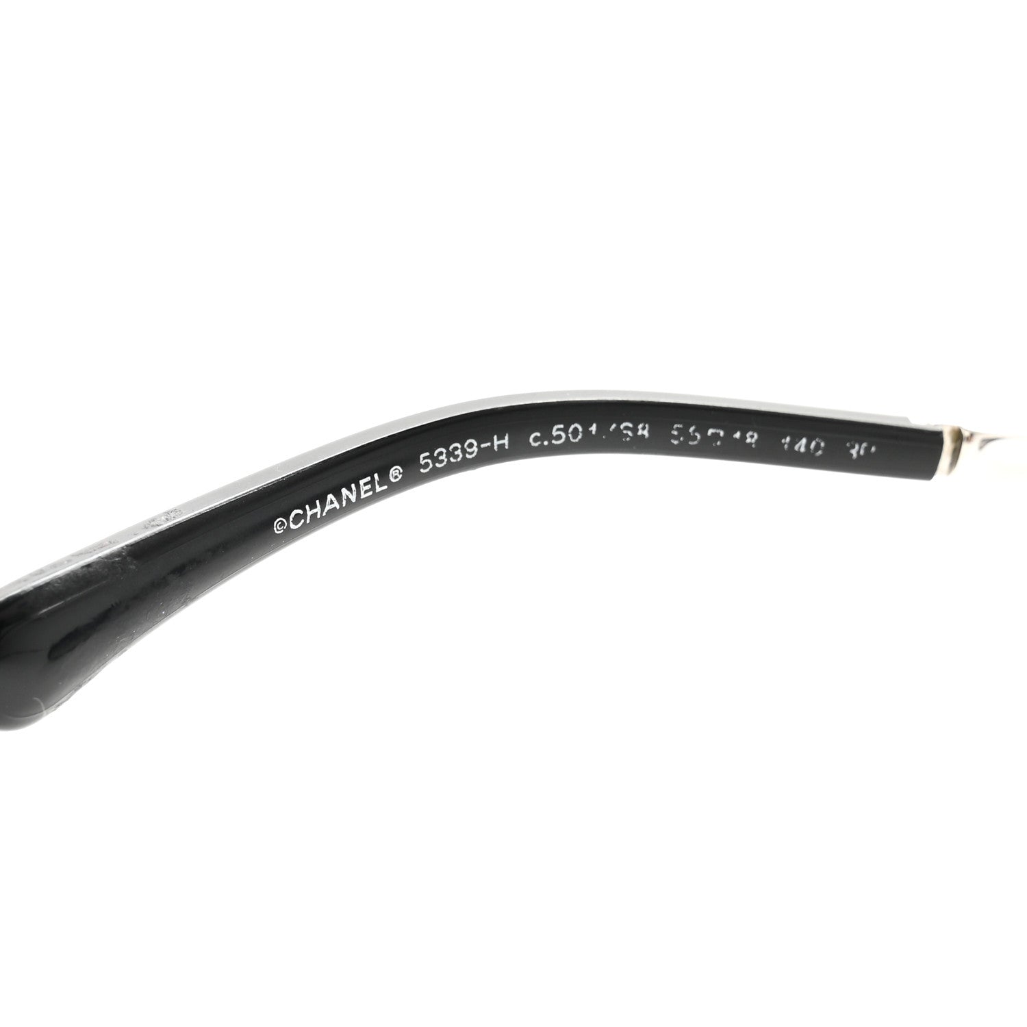 Chanel Acetate Butterfly Winter Pearl Sunglasses 5339-H Black 5 of 8
