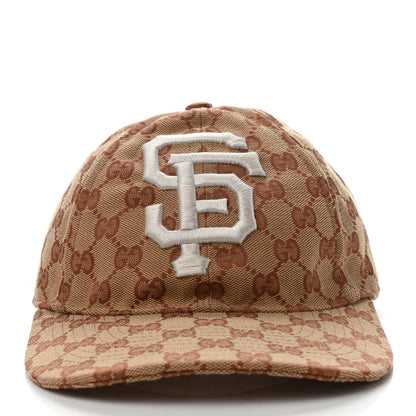 Gucci X MLB Monogram SF Giants Baseball Hat Beige Ruggine 2 of 4