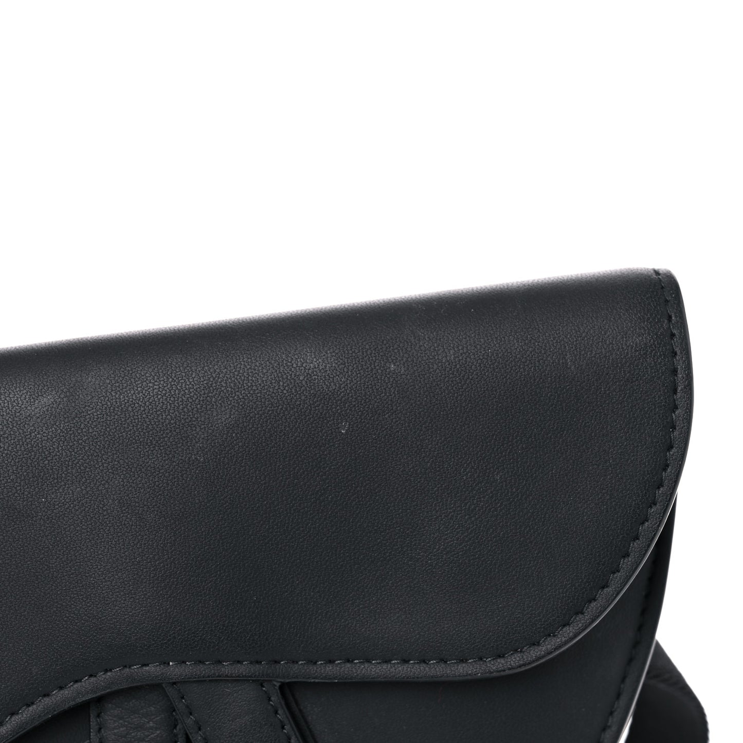 Ultra Matte Calfskin Saddle Belt Bag Black