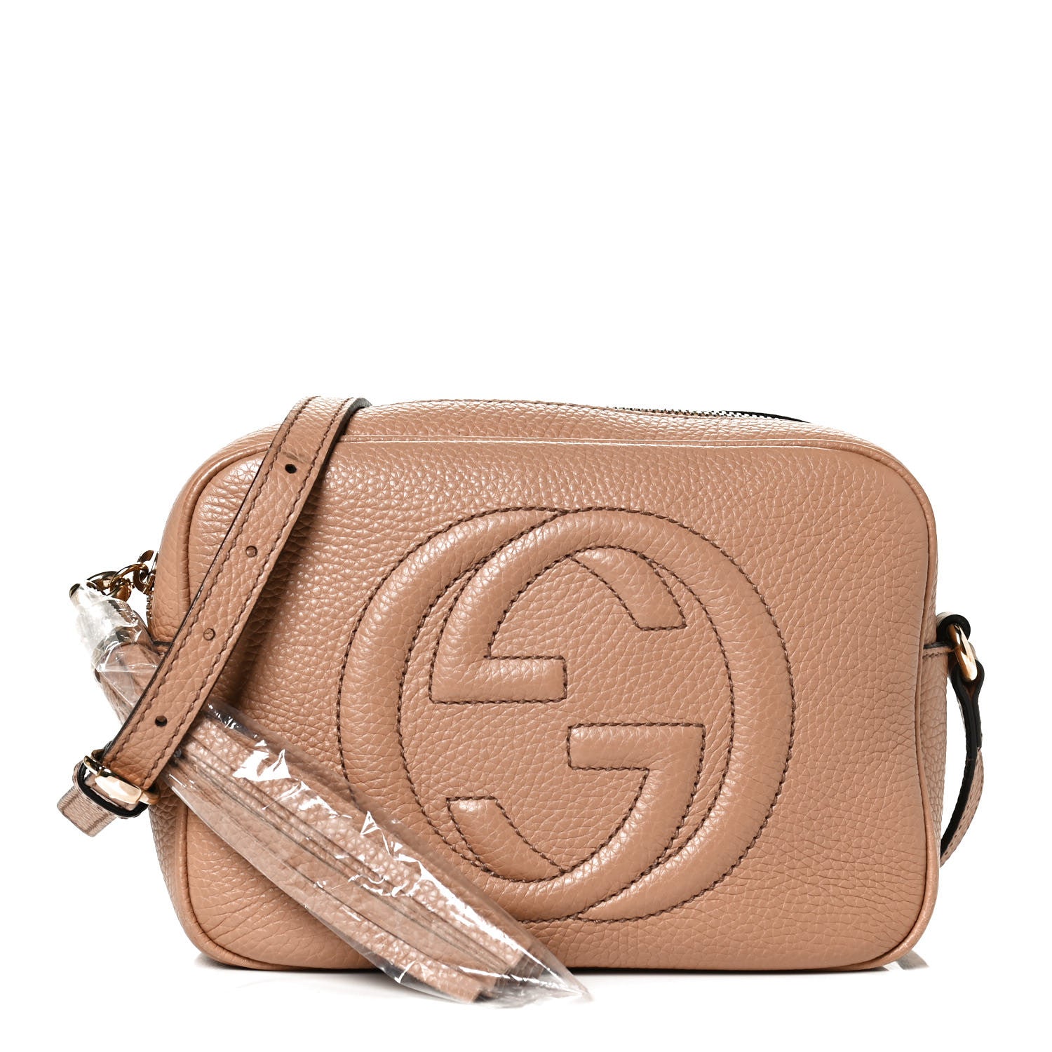 Gucci Pebbled Calfskin Small Soho Disco Bag Camelia 2 of 21