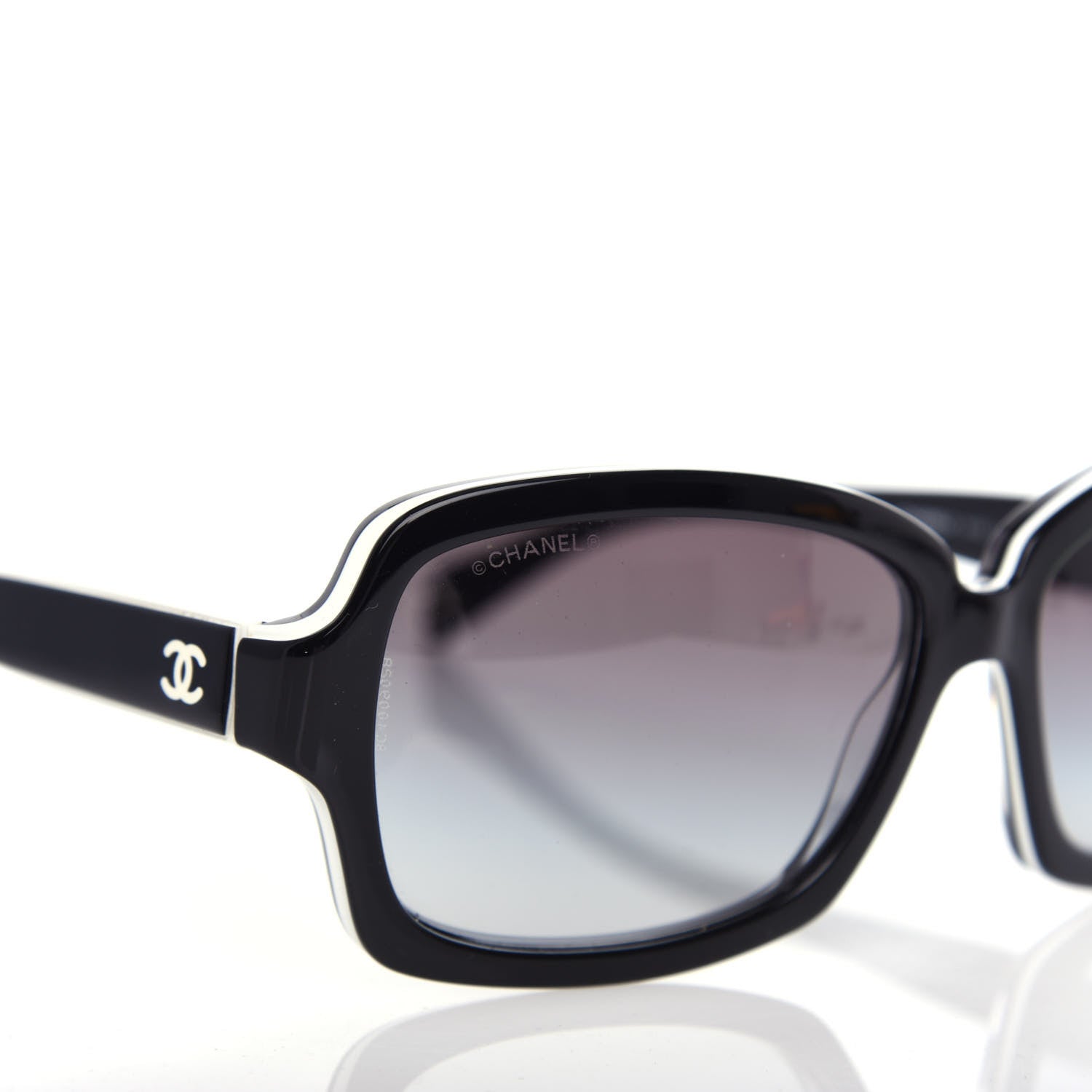 Chanel Acetate CC Logo Sunglasses 5143 Black White 7 of 8