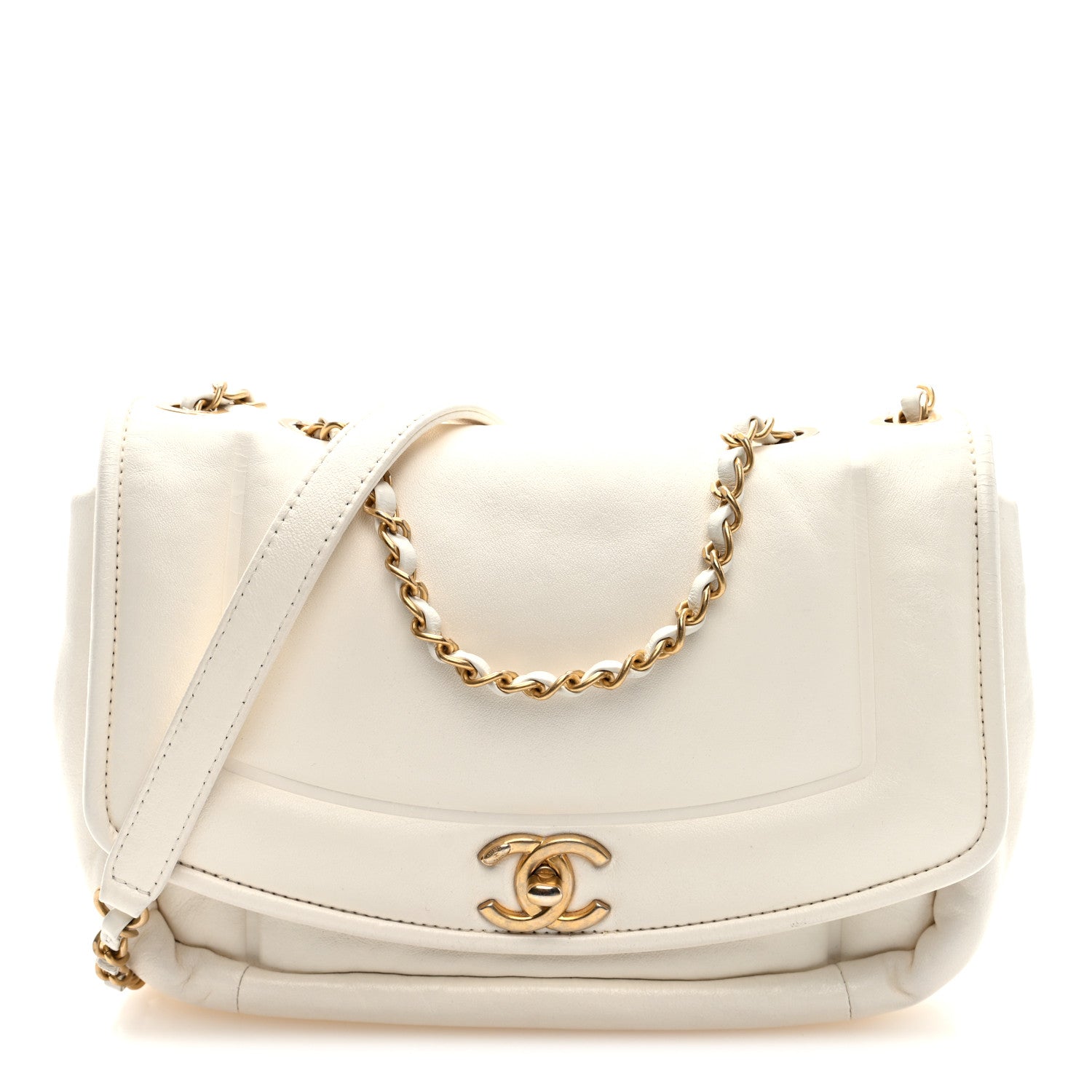 Chanel Lambskin Small Simply Flap White 1 of 10