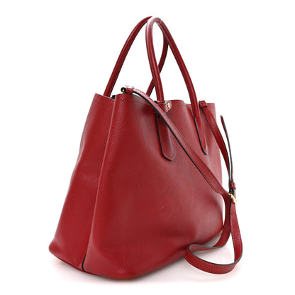 Prada Saffiano Cuir Medium Double Bag Fuoco Black 3 of 11