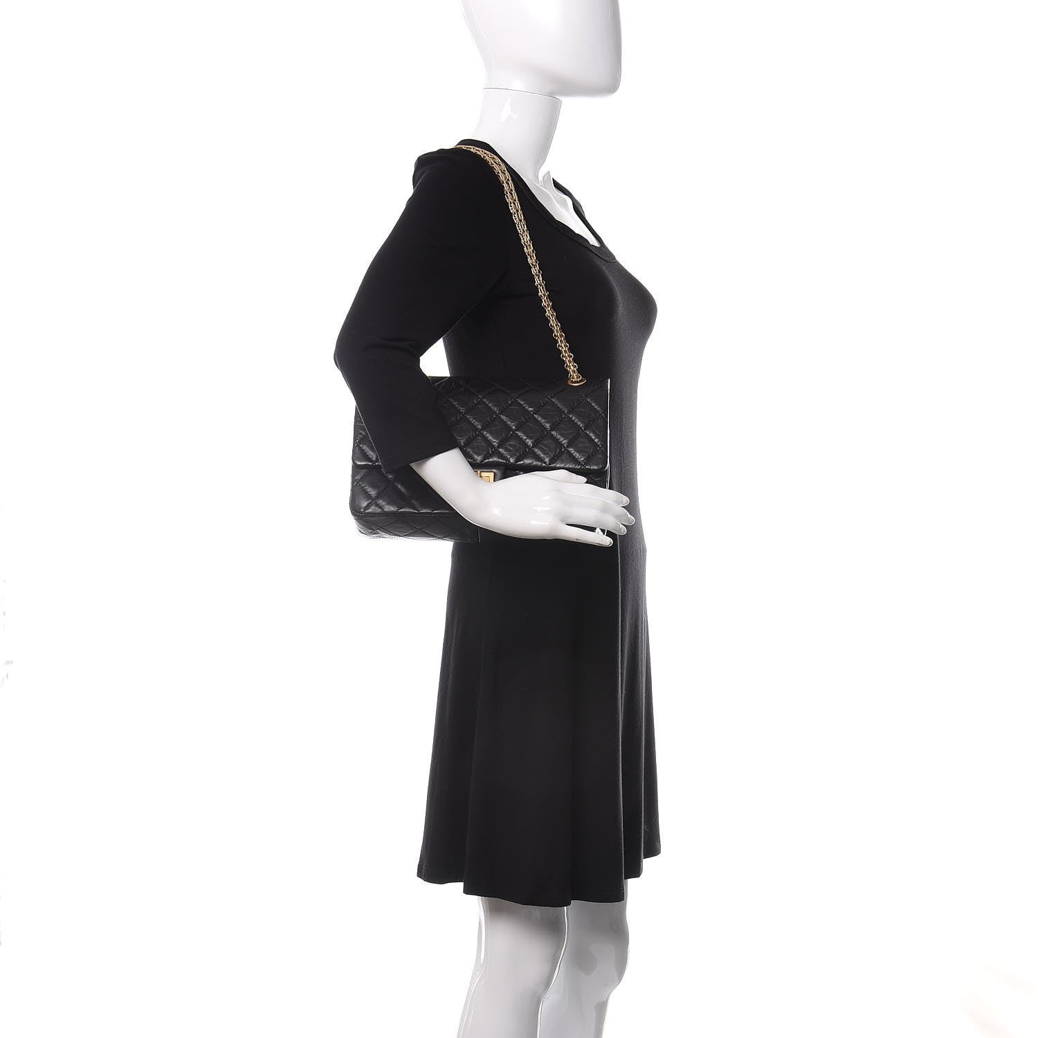 Chanel Aged Calfskin Quilted 2.55 Reissue 226 Flap Black 2 of 11