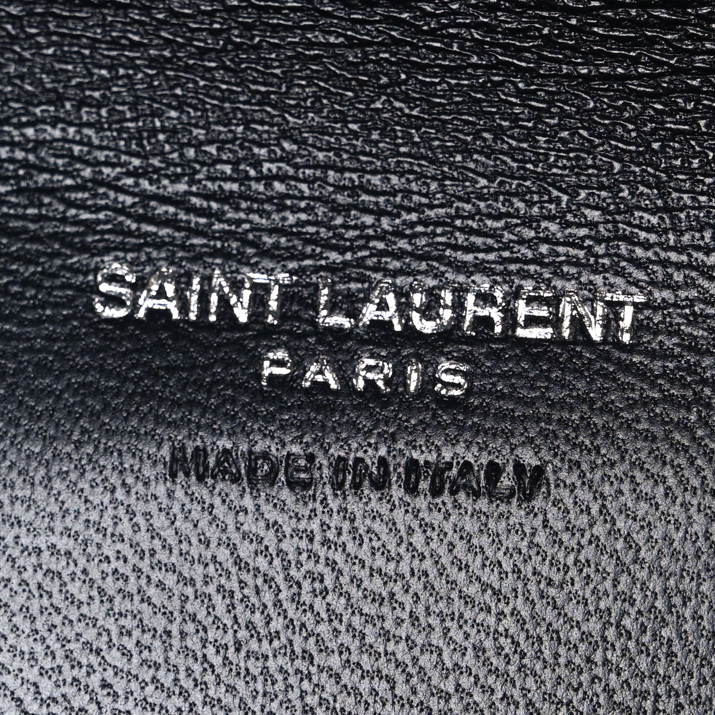 Lambskin Matelasse Chevron Monogram Cassandre Flap Pouch Navy