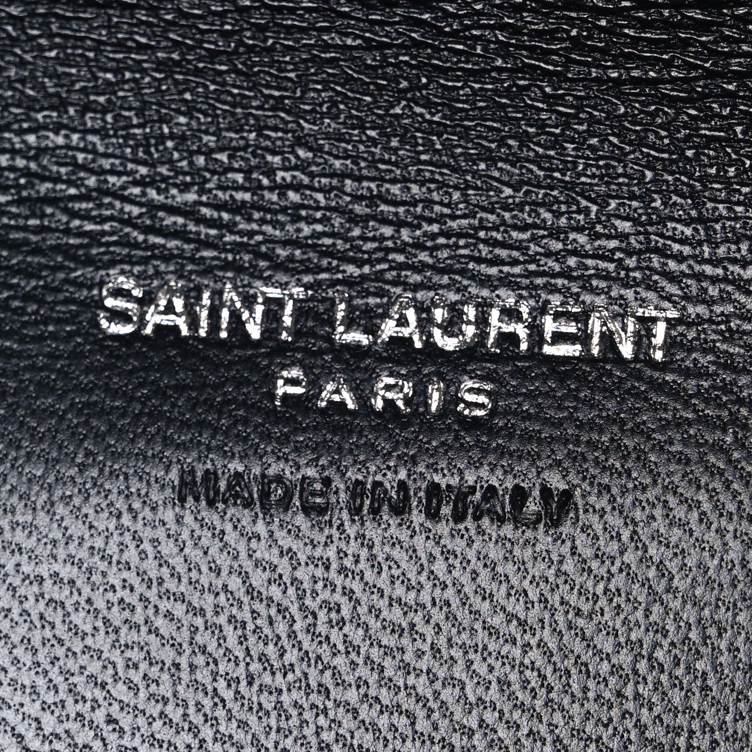 Saint Laurent Lambskin Matelasse Chevron Monogram Cassandre Flap Pouch Navy 6 of 8