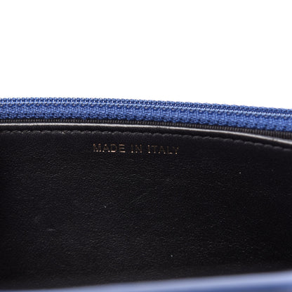 Chanel Lambskin Quilted Elegant CC Wallet On Chain WOC Blue Black 7 of 12