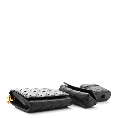 Bottega Veneta Nappa Intrecciato Card Case On Chain Black 4 of 9