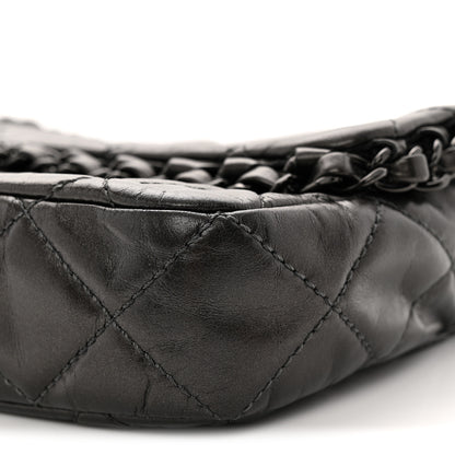 Chanel Metallic Calfskin Quilted Chain All Over Flap Bag Grey 10 of 10