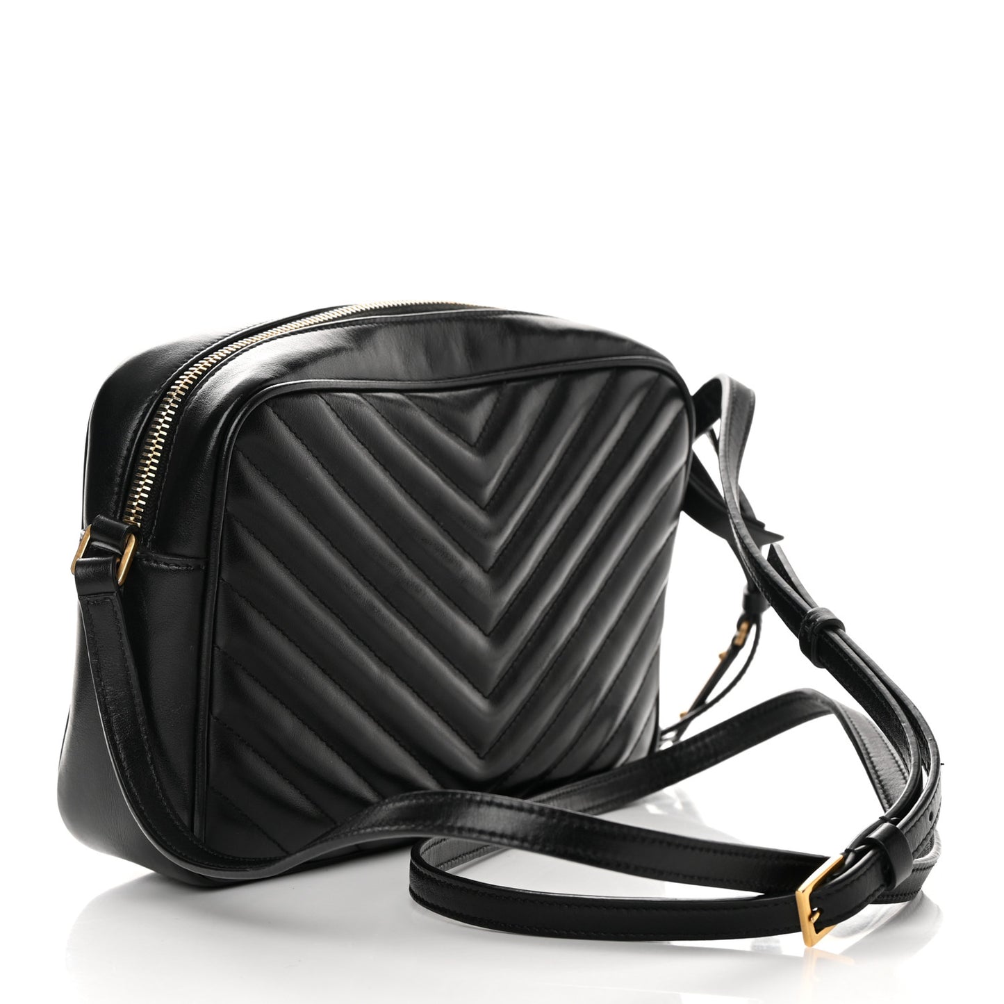 Calfskin Matelasse Monogram Lou Camera Bag Black