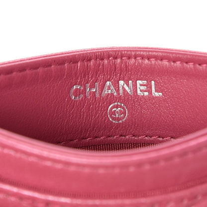 Chanel Lambskin Camellia Embossed Card Holder Pink 6 of 8