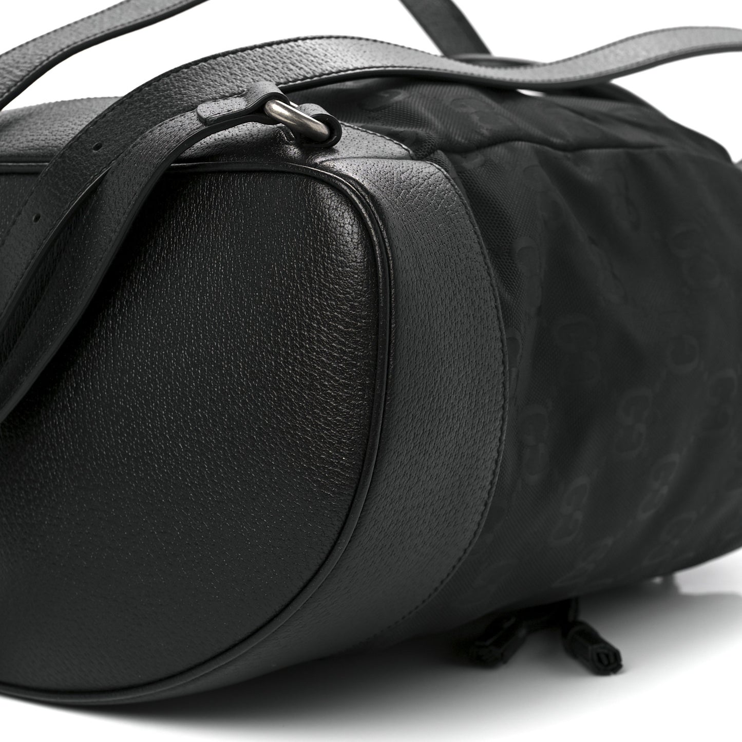 Econyl Nylon Monogram Off The Grid Drawstring Bucket Backpack Black