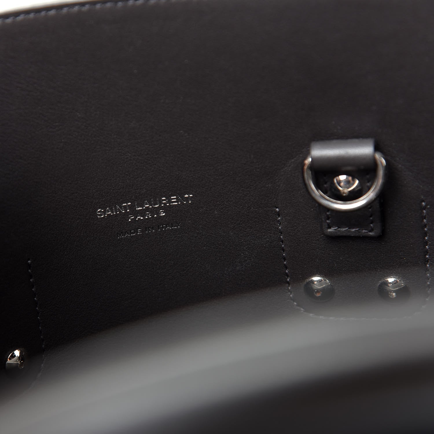 Saint Laurent Grained Calfskin Small Sac De Jour Coal 8 of 8