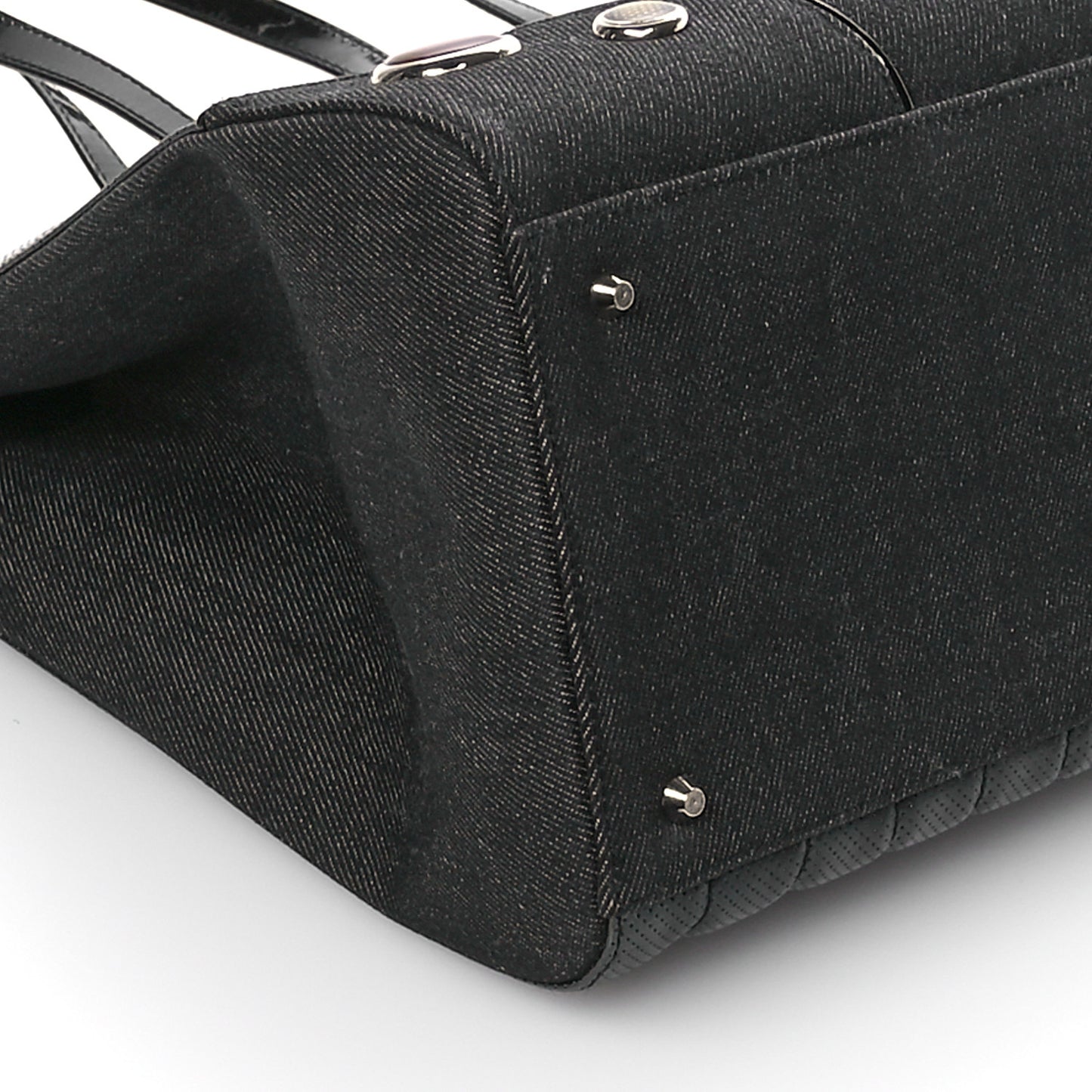 Calfskin Patent Trailer Trash Cadillac Tote Black
