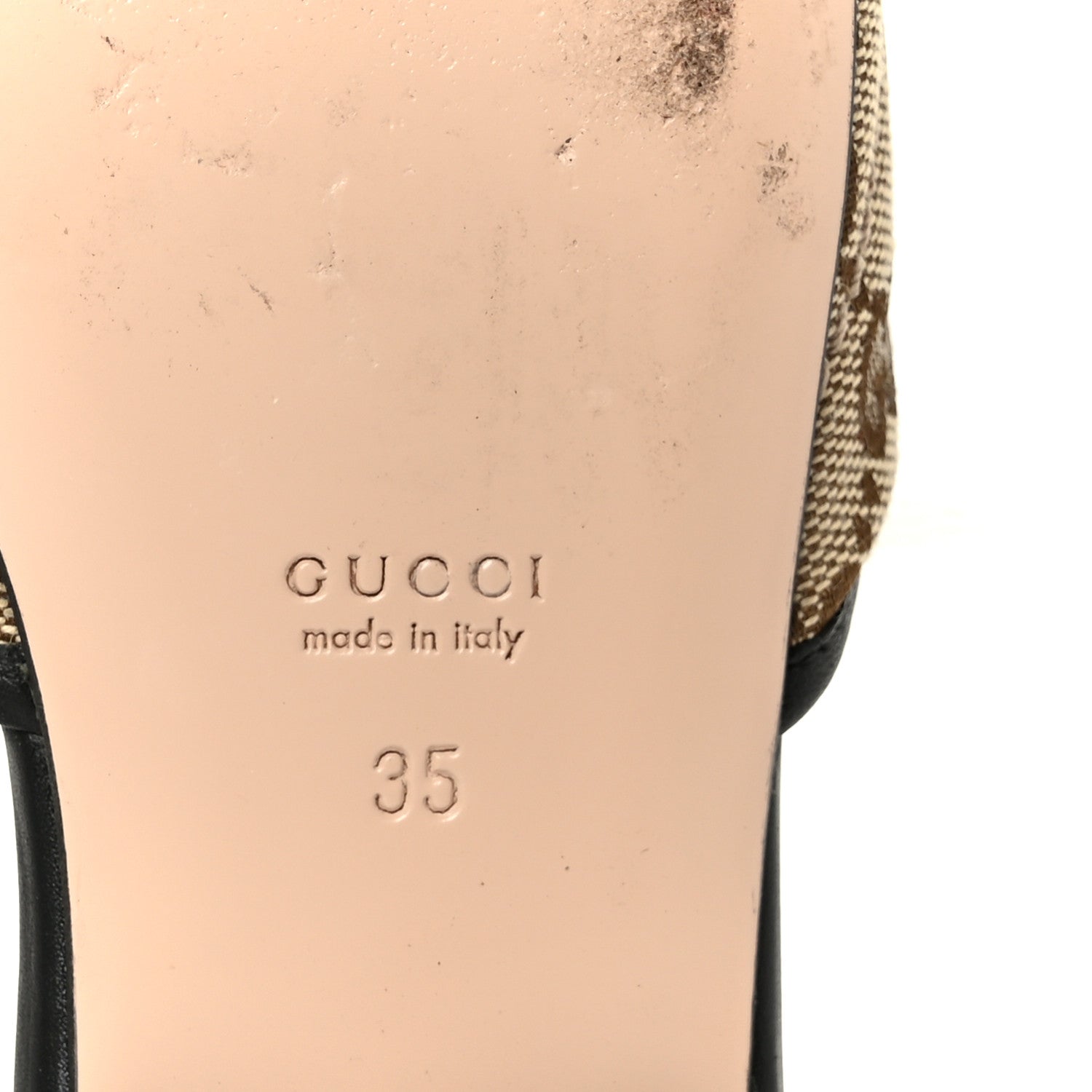 Gucci Monogram Matelasse Diagonal GG Marmont Flat Slide Sandals 35 Beige Ebony Black 8 of 10