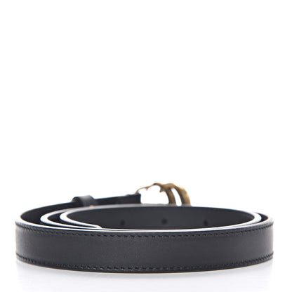 Gucci Calfskin Double G 20mm Belt 80 32 Black 3 of 7