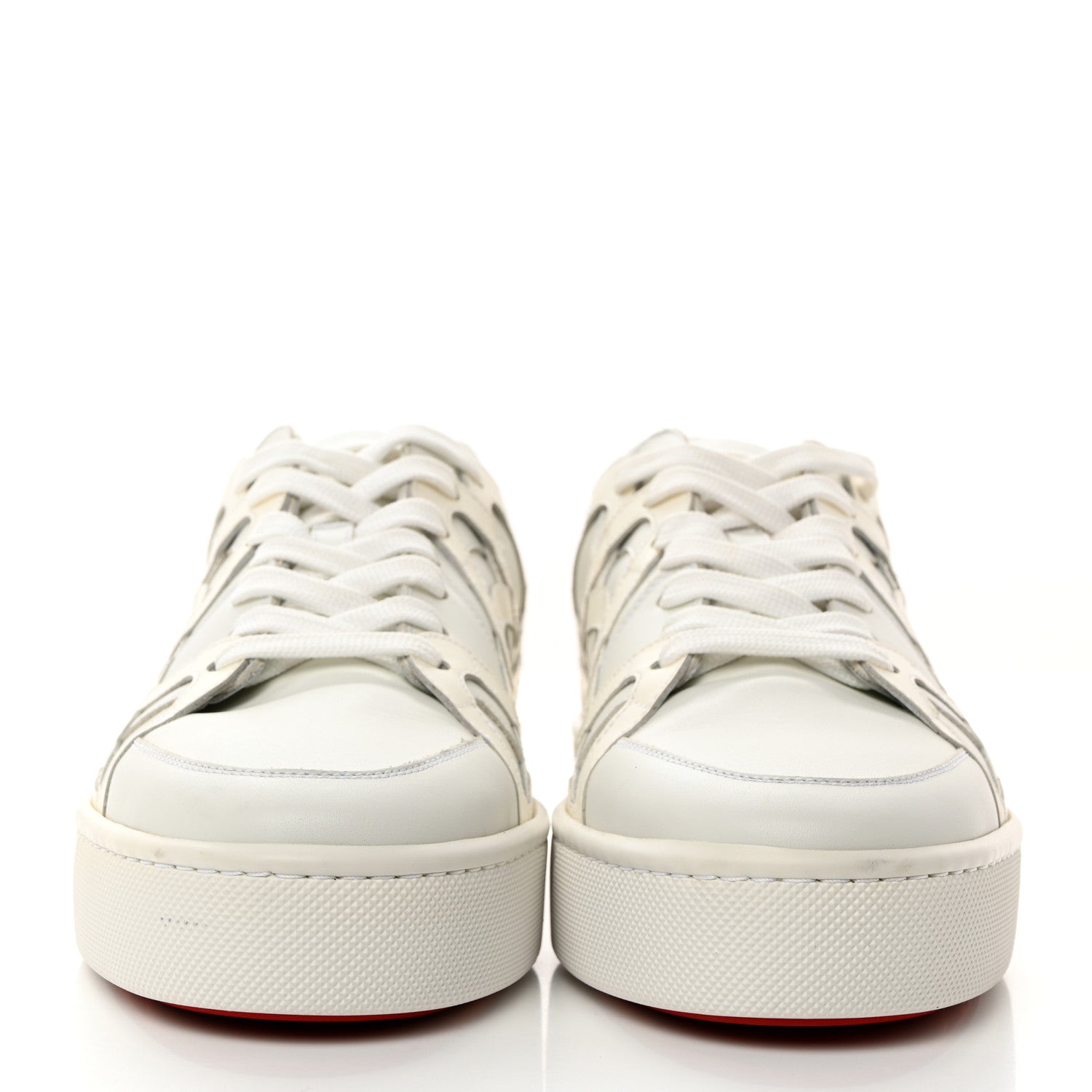 Christian Louboutin Calfskin Mens 2002SL Low Sneakers 43 White 2 of 7