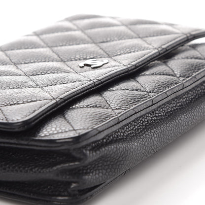 Chanel Caviar Quilted Wallet On Chain WOC Black 9 of 10