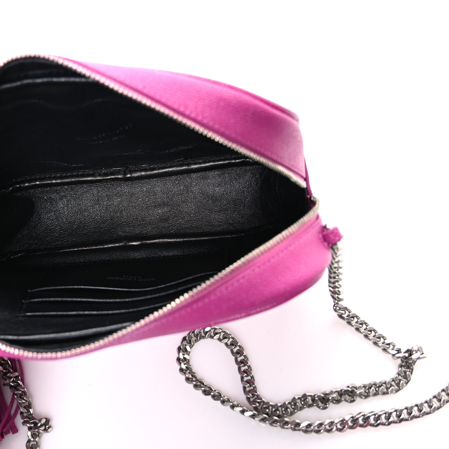 Grain De Poudre Matelasse Monogram Mini Lou Camera Bag Fuxia Electrique