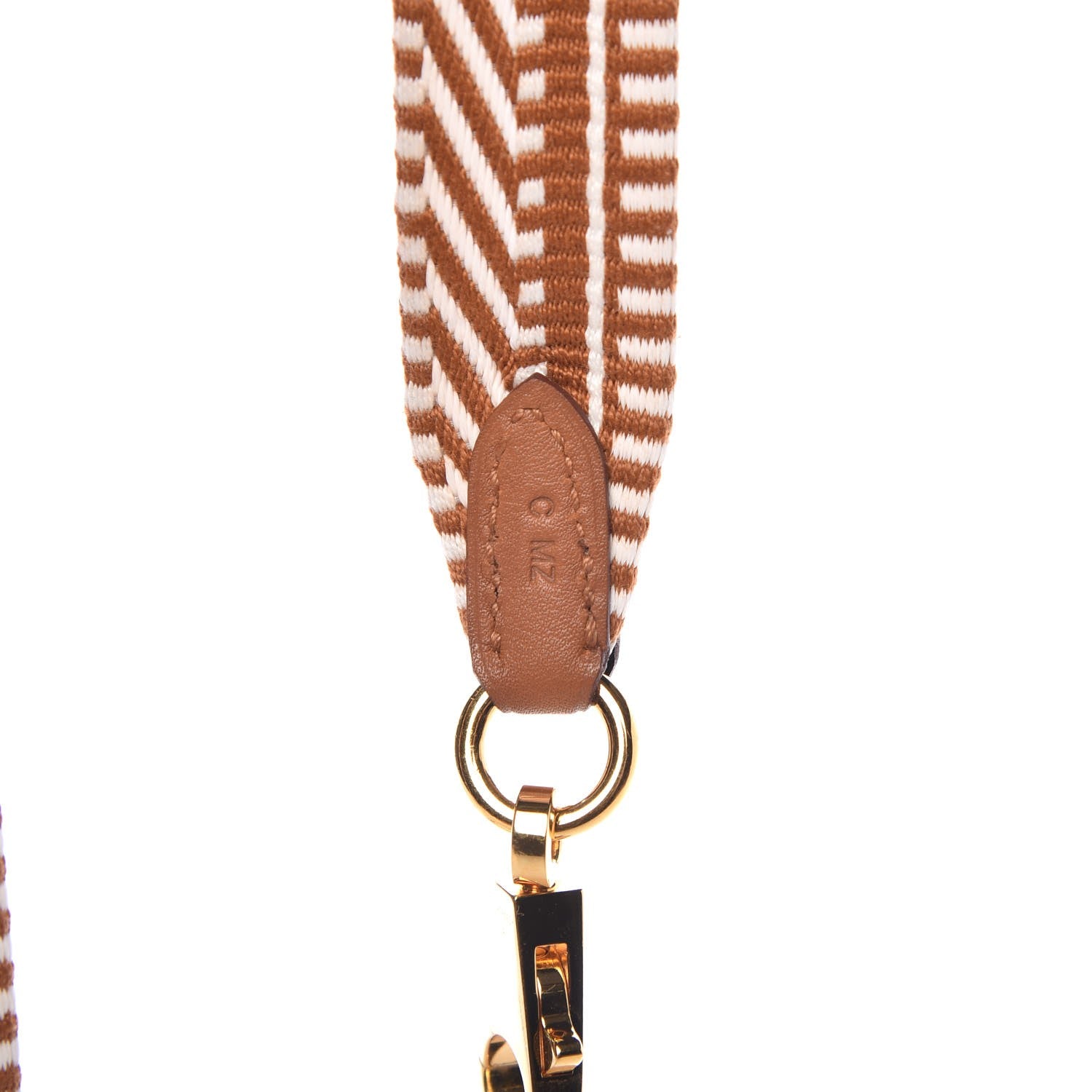 Hermes Toile Swift 25mm Sangle Cavale Shoulder Strap Ecru Beige Gold 4 of 5