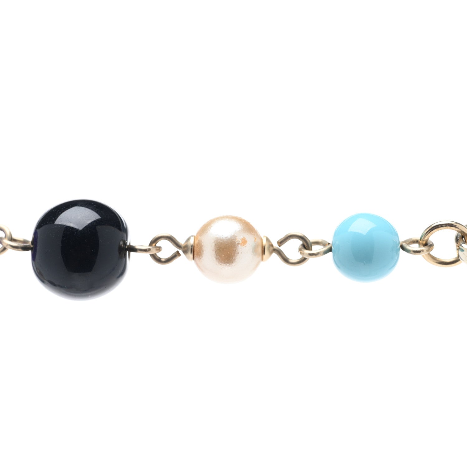 Chanel Beaded Pearl CC Long Strand Necklace Multi 5 of 6