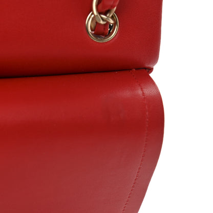 Chanel Lambskin Quilted Jumbo Double Flap Red 11 of 11