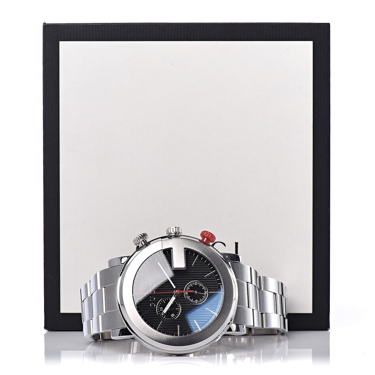 Gucci Stainless Steel 44mm G-Chrono Quartz Watch Black 7 of 7