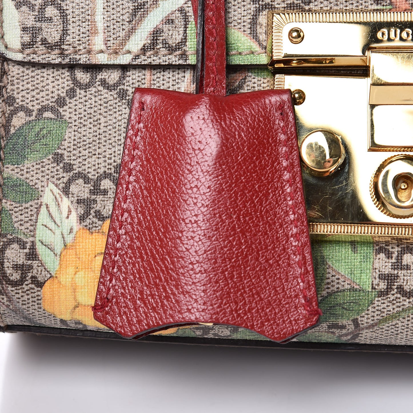 GG Supreme Monogram Tian Small Padlock Shoulder Bag Beige Multicolor New Acero