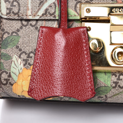 Gucci GG Supreme Monogram Tian Small Padlock Shoulder Bag Beige Multicolor New Acero 10 of 12