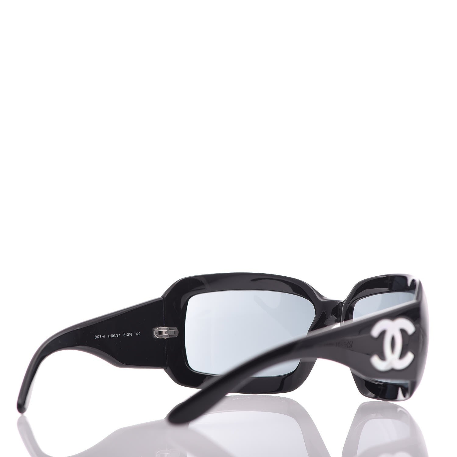 Chanel Mother of Pearl CC Sunglasses 5076-H Black 3 of 8
