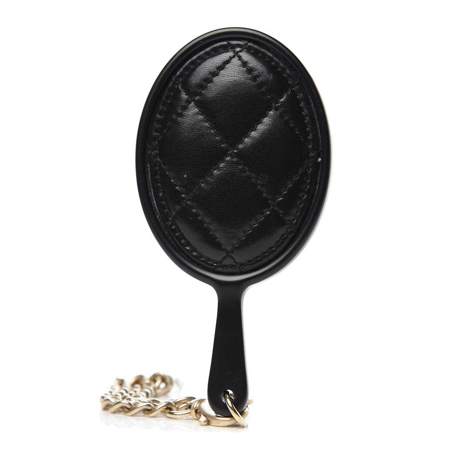 Lambskin Quilted CC Mirror Charm Black