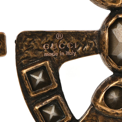 Gucci Crystal Pearl Marmont Necklace Aged Gold Multicolor 5 of 6