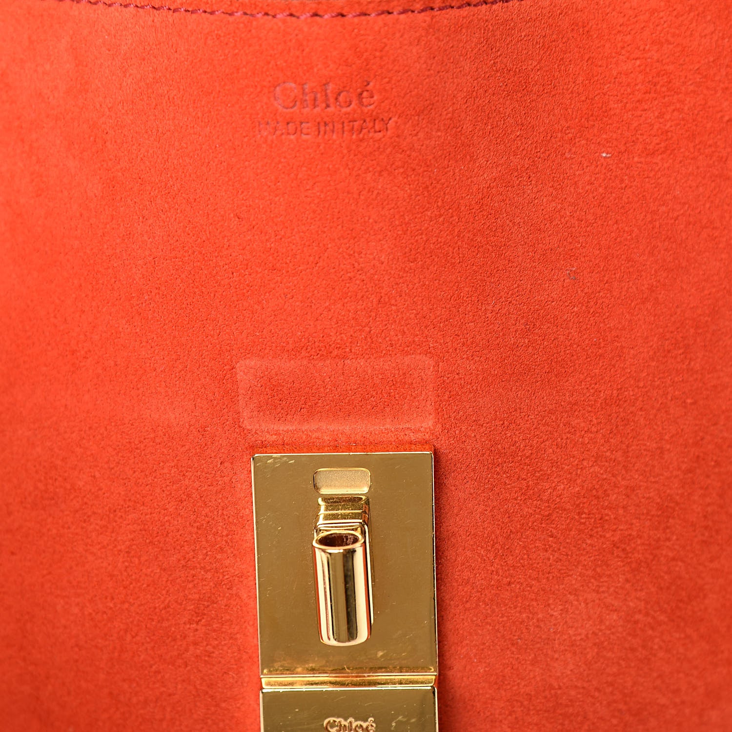 Chloe Suede Smooth Calfskin Drew Shoulder Bag Plaid Red Black 7 of 12