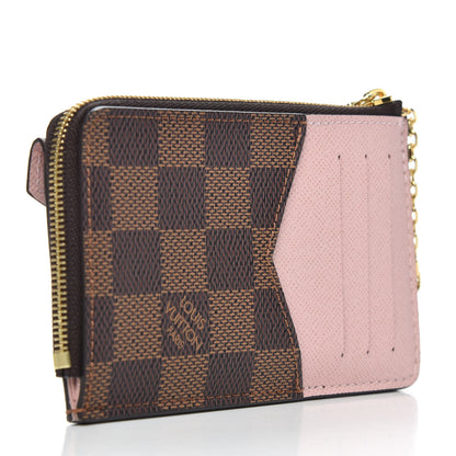 Louis Vuitton Damier Ebene Recto Verso Card Holder Rose Ballerine 3 of 7