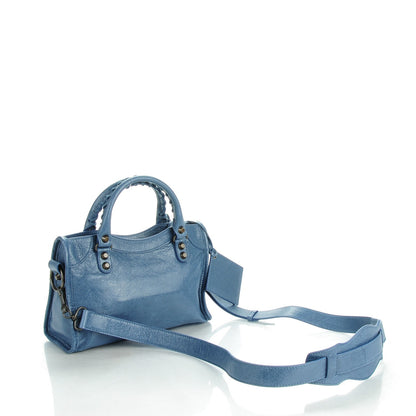 Balenciaga Agneau Classic Hardware Mini City Bleu Persan 3 of 8