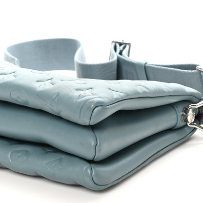 Louis Vuitton Lambskin Embossed Monogram Coussin PM Blue Glacier 9 of 12