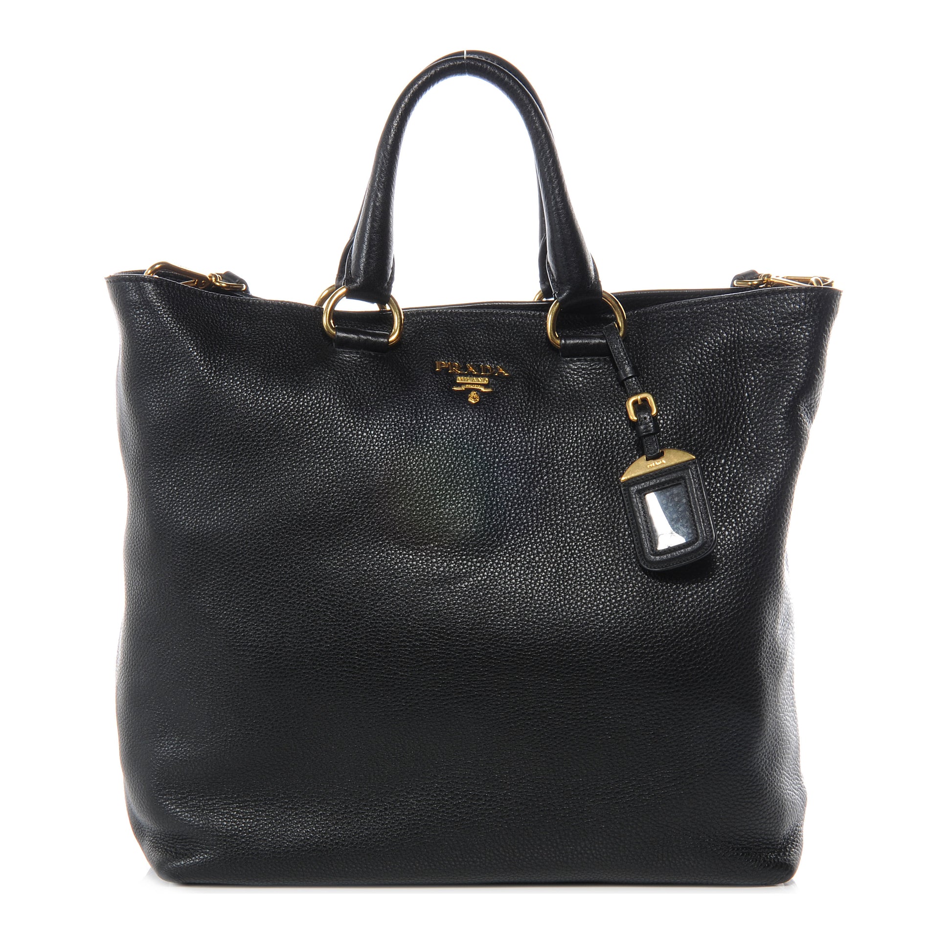 Prada Vitello Daino Tote Black 1 of 8