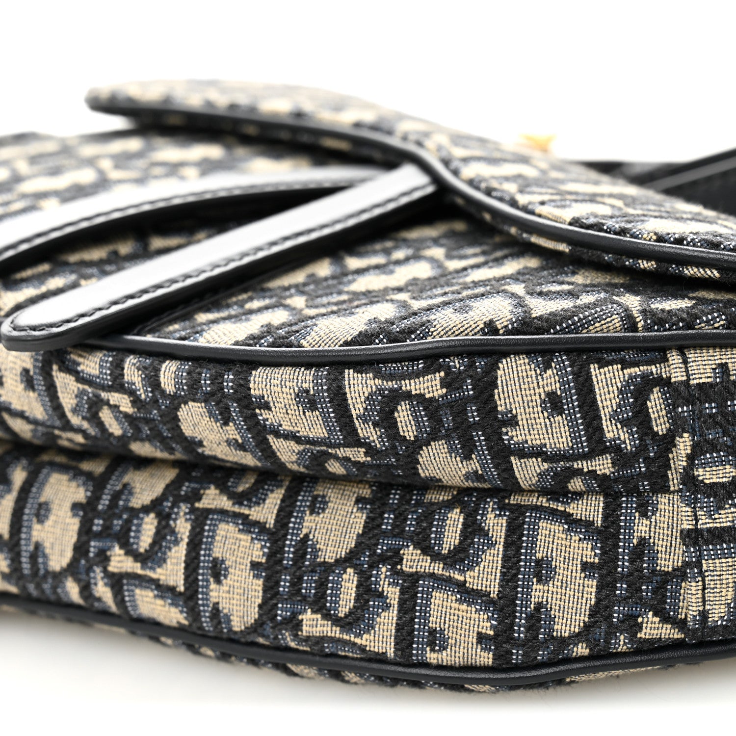 Christian Dior Oblique Saddle Bag With Strap Blue 10 of 10