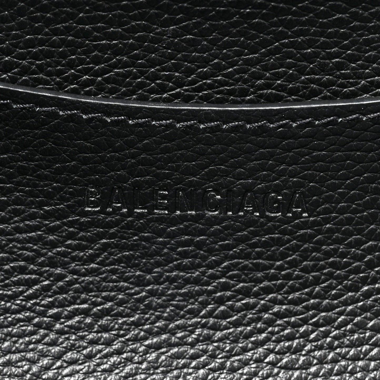 Grained Calfskin Neo Classic Black Hardware Large Top Handle Bag Black
