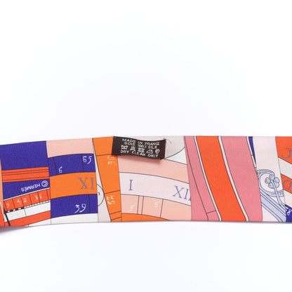 Hermes Silk Astrologie Nouvelle Twilly Corail Ultraviolet Terracotta 4 of 4