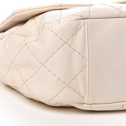 Chanel Glazed Calfskin XL On The Road Flap Ivory 12 of 14