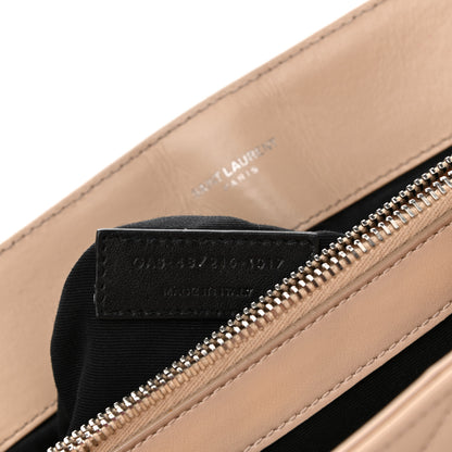 Saint Laurent Calfskin Y Quilted Monogram Medium Loulou Chain Satchel Dark Beige 8 of 12