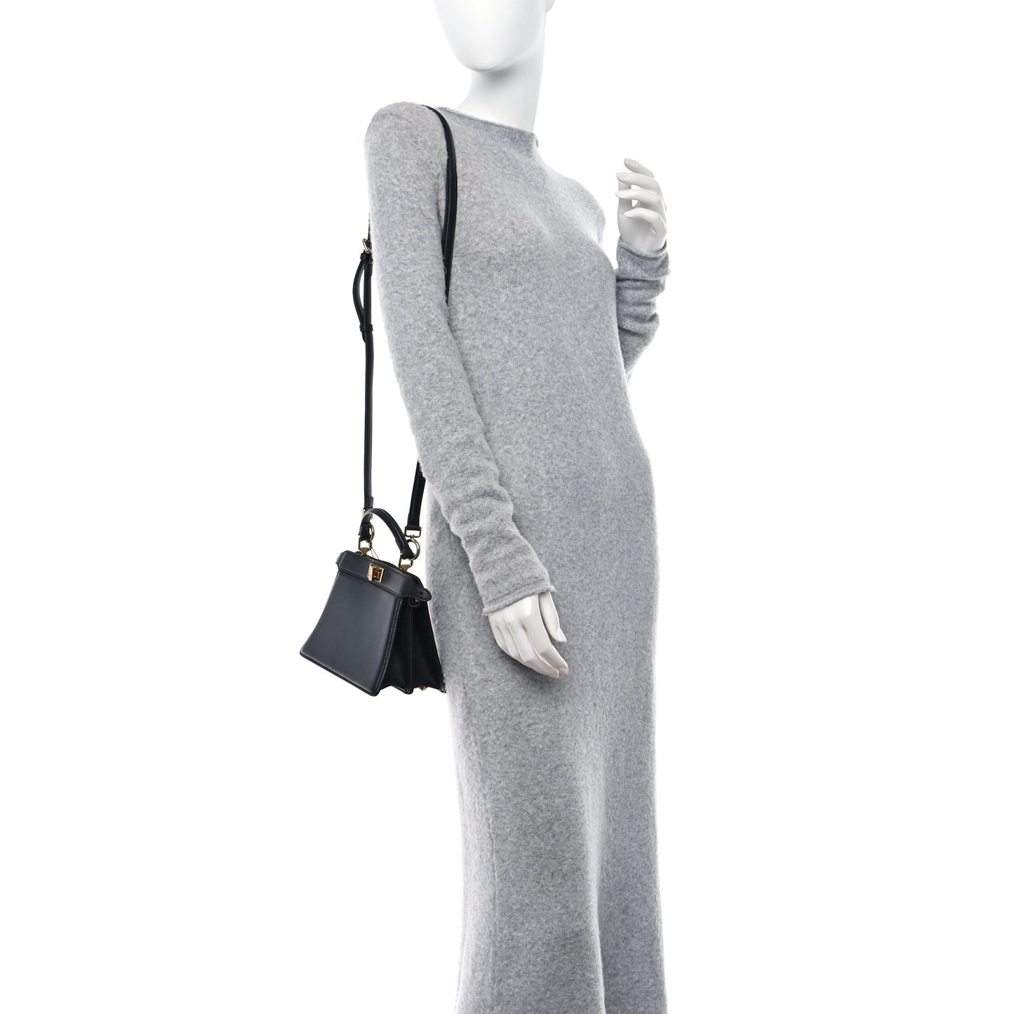 Shiny Nappa Petite Peekaboo I SEE U Satchel Black