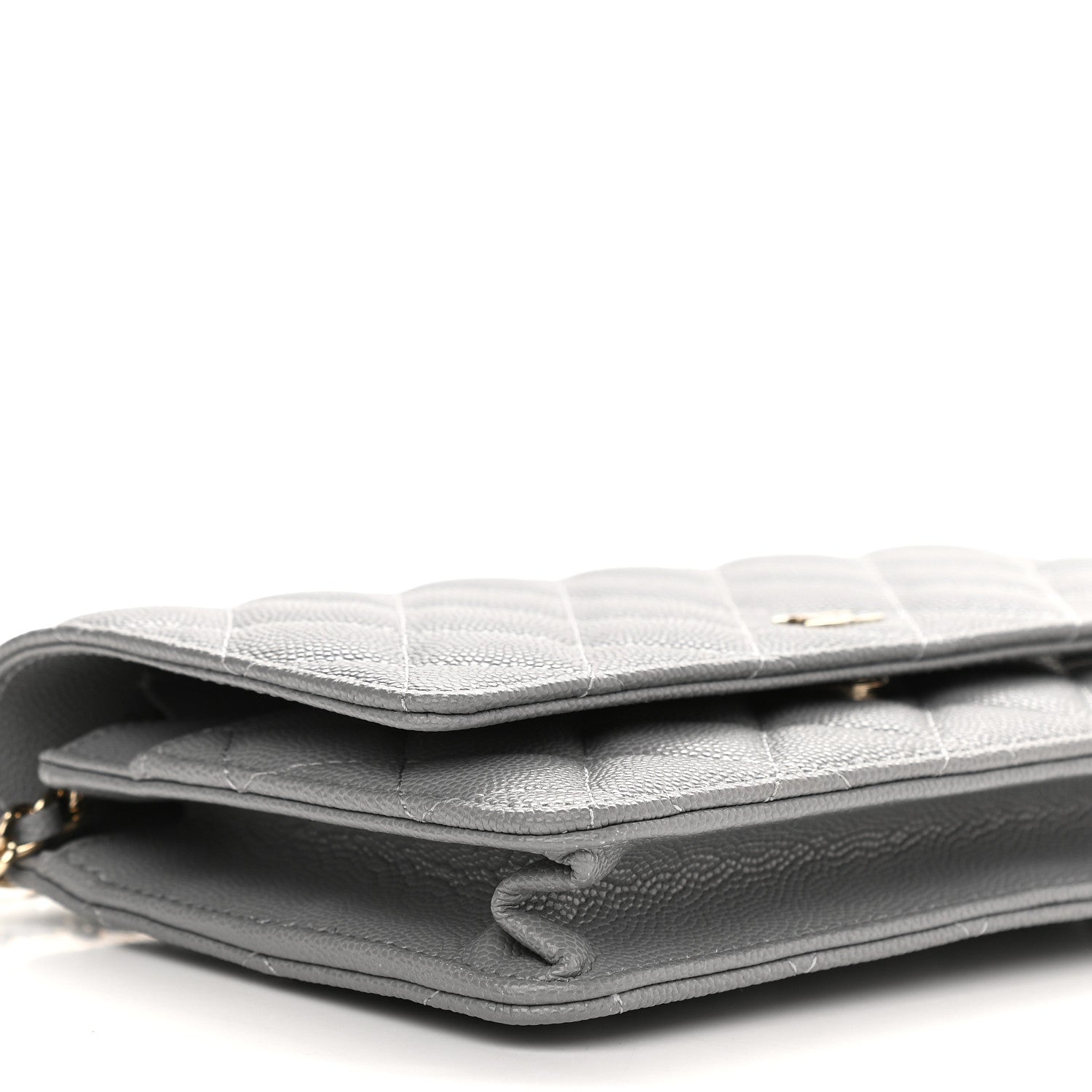 Chanel Caviar Quilted Wallet On Chain WOC Dark Grey 9 of 10